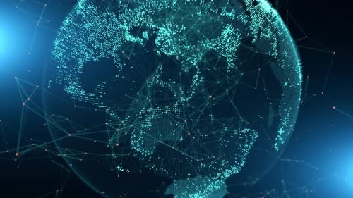 Weltweites und globales technologisches Hintergrundkonzept