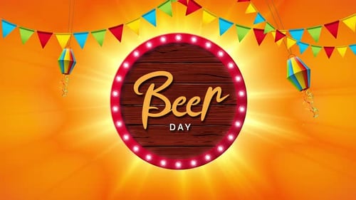 Festive Beer Day Marquee Light Sign Reveal