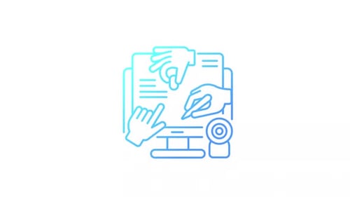 Icône de dégradé animée pour toutes les mains