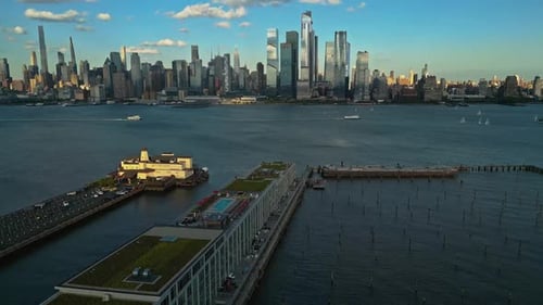 NYC Aerial View New York City Skyline Park and Cityscape of Manhattan in USA New York City NYC