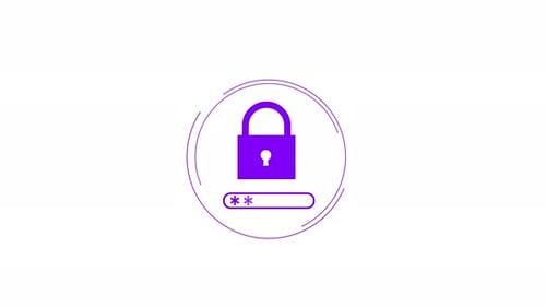 Animated Password Entry with Secure Padlock Icon