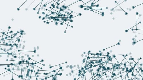 Animación de patrones de fondo de red abstracta futurista: visualización de datos digitales de alta tecnología