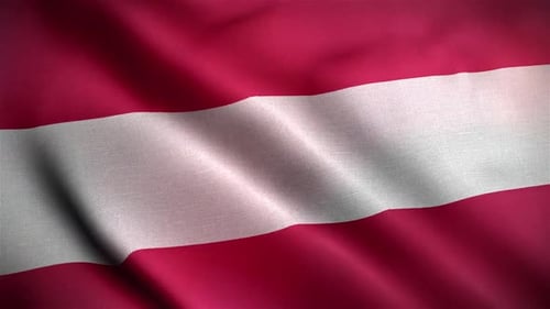Textured Austrian Flag Waving Seamlessly