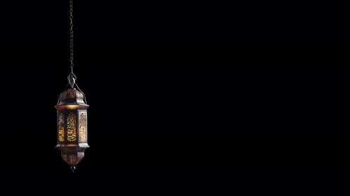 Lanterne de Ramadan avec boucle incluse avec canal Alpha