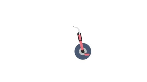 Animated Tricycle Assembly in Flat Design Style