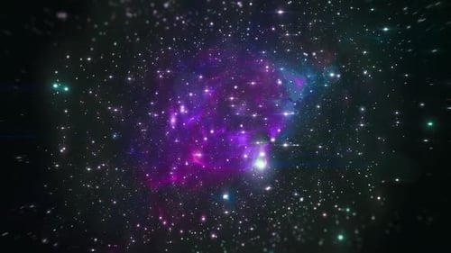 Futuristic Starfield Travel Loop with Cosmic Nebula