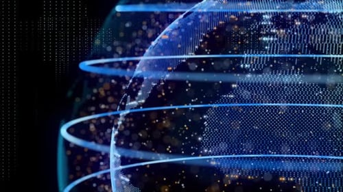 Representación digital de fondo de holograma de World Globe