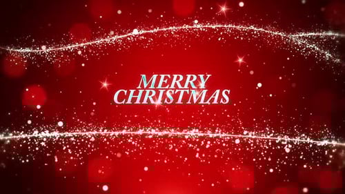 Merry Christmas Sparkling Red Festive Background