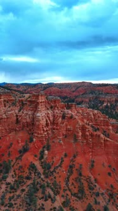 Breathtaking Aerial View of Striking Red Rock Formations