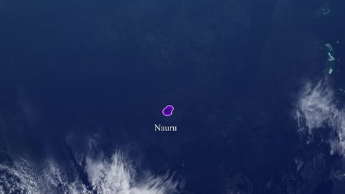 Satellite Map Location Reveal with Text and Pointer