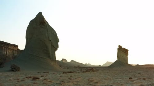 Amazing Rock Formation in the Middle of Desert