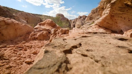 Bewölkter Sommertag über den Nevada Red Rocks