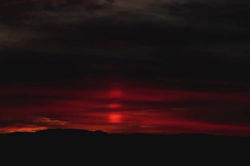 Brilliant Sunrise over Mountainous Landscape