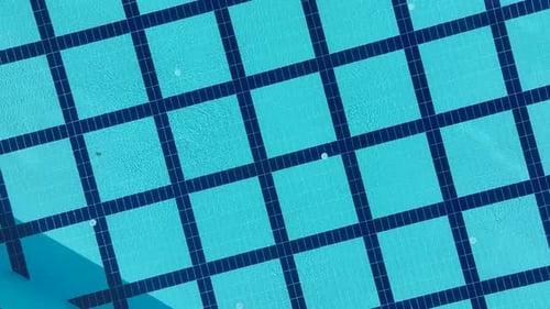 Aerial View Gorgeous Complex With Azure Pool and Water Slides for Kids on the Mediterranean Coast