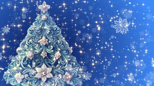 Árvore de Natal vintage 4k