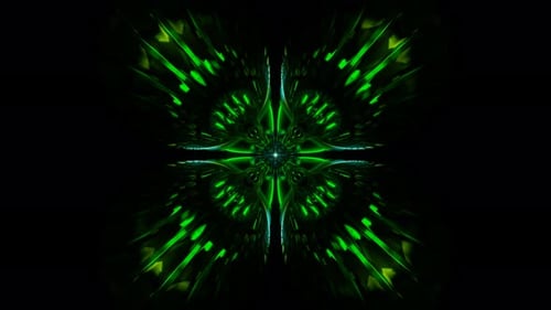 Ondas de neón multicolores en un psicodélico bucle VJ