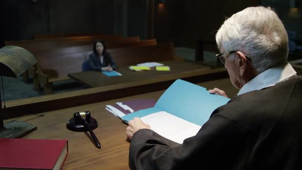 Judge making decision in favour of female lawyer legal scene , People ...