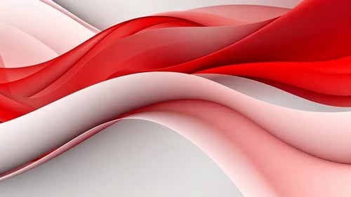Abstract wavy red and white background