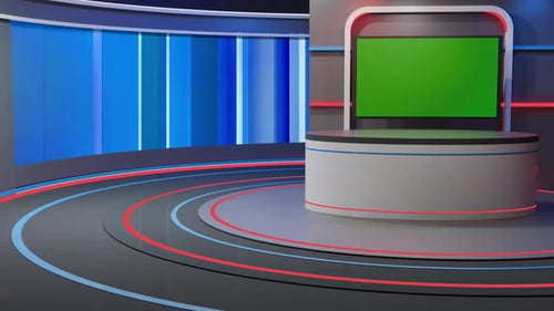 3D Virtual News Studio Ab0012 Hintergrundschleife