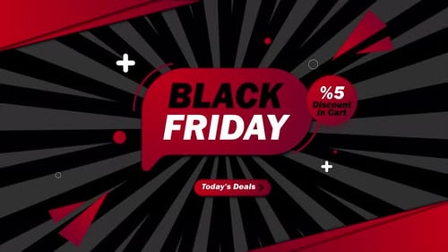 Black Friday Sale Animation with Discount Offer
