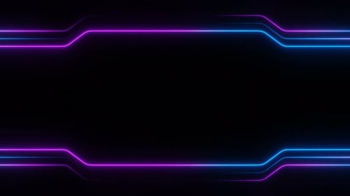 Purple Neon Hud Frame Loop Animation Background