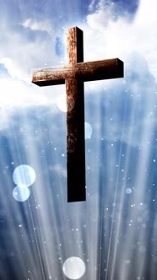 Hintergrund des Karfreitagsgottesdienstes Divine Cross V6 - Vertikales Video