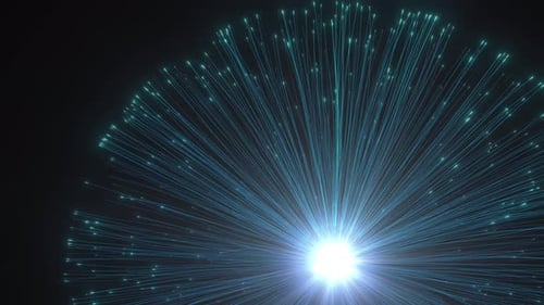 Dynamic Blue Light Ray Burst Background