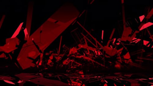 Red Fragment Motion Red Dark Mood Loop 4K