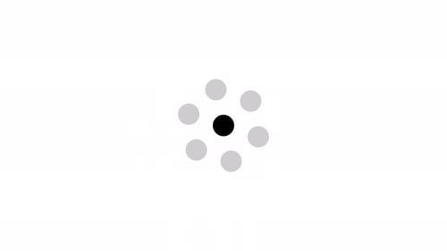 Animation mit minimalistischen Punkten in Bewegung laden