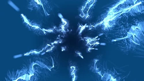 Abstract Blue Energy Burst Reveal Transition