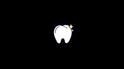 Animated Sparkling Tooth Icon