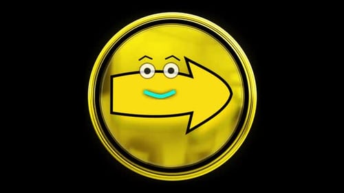 Süße Cartoon-Augen mit Pfeil