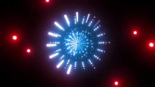 Dynamic neon glow spiral tunnel creating a hypnotic background