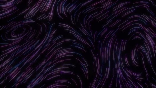 Abstract Swirling Neon Fluid Lines Animated Background