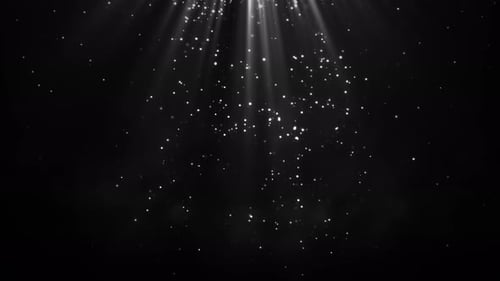 Christmas Falling Particles With Smoke and light rays