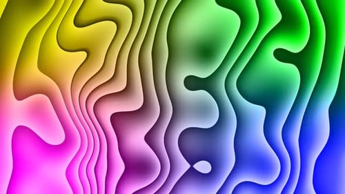 Ondas abstractas, rayas, líneas curvas, patrón de forma, textura perfecta, fondo futurista, vídeo 3D 4k