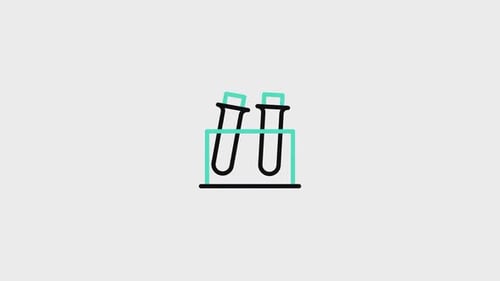 Animated Science Lab Test Tubes Filling Icon