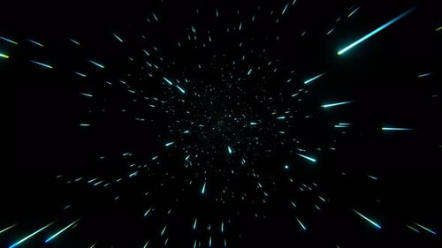 Turquoise Futuristic Hyperjump Interstellar Flight Background Vj Loop In 4K