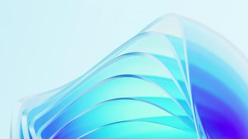 Gradient transparent curve glass