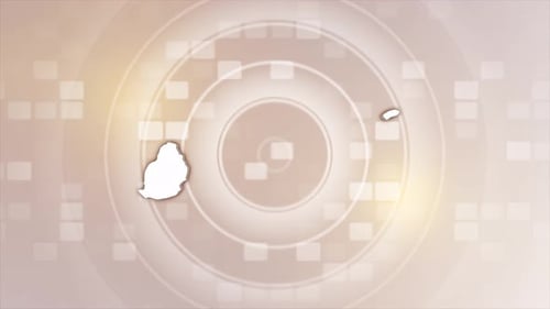 Animated Mauritius Map Reveal with Minimalist Design
