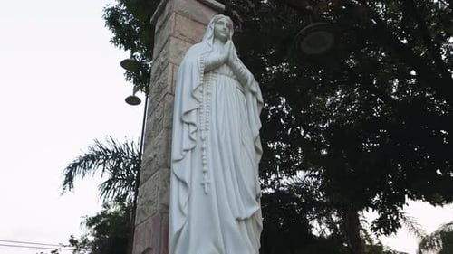 Place of prayer of the prophet Jethro Holy statue 4k Slow Motion