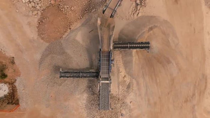 Rocks Slowly Moving from the Splinter s Belt, Industrial Stock Footage ...