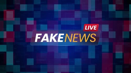 Fake News Live Text Background