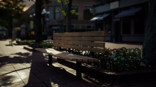 Small Town with Empty Streets