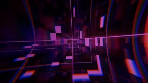 Abstract Tech Grid Loop