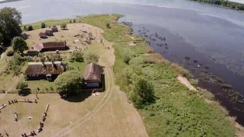 festival, an artisan market in an open-air museum, lots of people