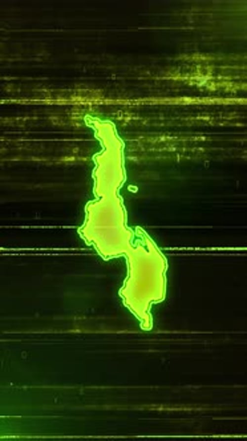 Carte numérique futuriste des problèmes du Malawi - Vidéo verticale