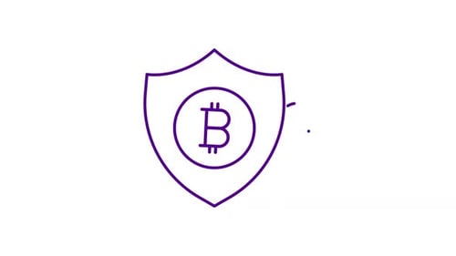 Animated Crypto Shield and Padlock Security Icon
