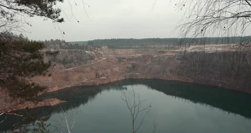 A Flooded Quarry Producing Amber