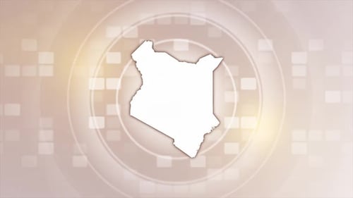 Modern Animated Map of Kenya Country Outline Reveal